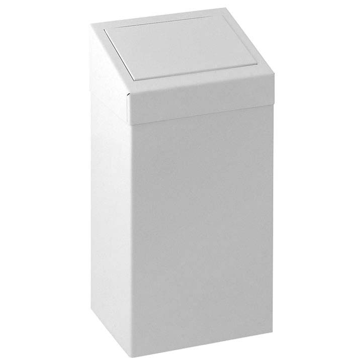 Poubelle sanitaire murale à clapet 50L - Blanc