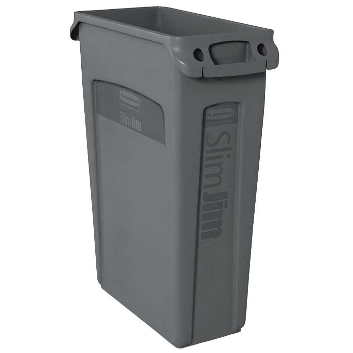 Collecteur Slim Jim Rubbermaid 87L - Gris