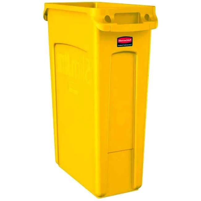 Collecteur Slim Jim Rubbermaid 87L - Jaune