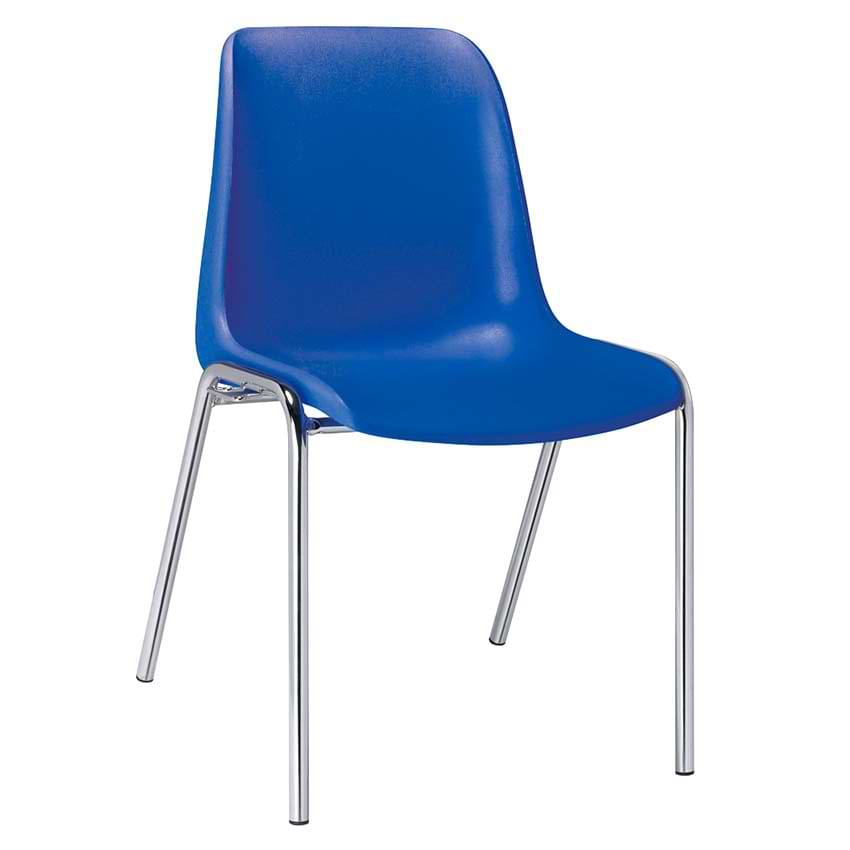 Chaise coque Pam - Classement au feu M2 - Bleu RAL 5005