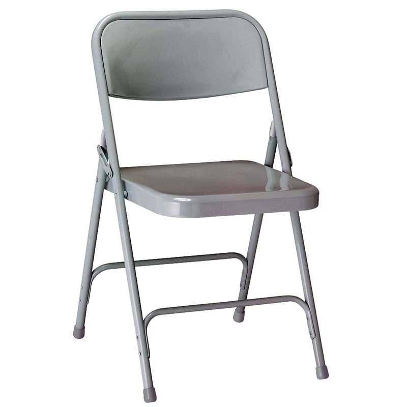 Chaise pliante acier Lara - Gris RAL 7040