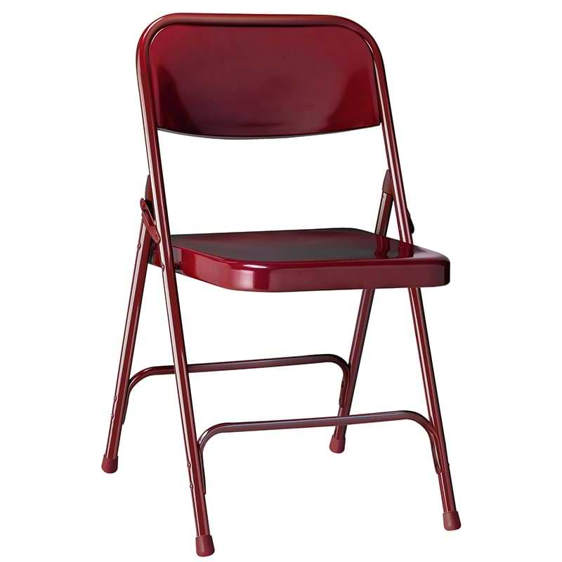 Chaise pliante acier Lara - Rouge RAL 3004