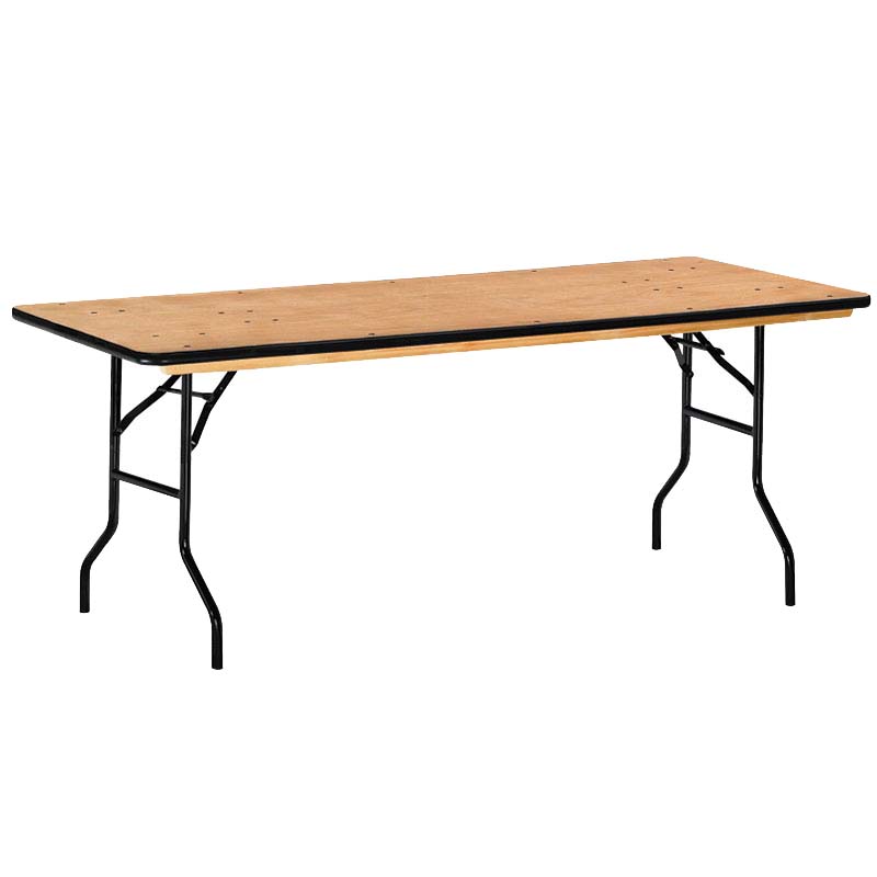 Table pliante plateau bois - 200 X 76 cm