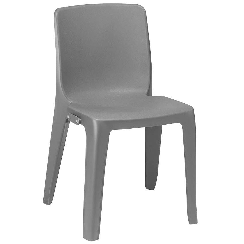 Chaise résine Denver M2 non assemblable - Gris clair