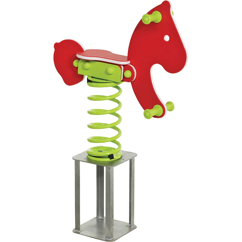 Jeu extérieur à ressort - Figurine Poney - A sceller