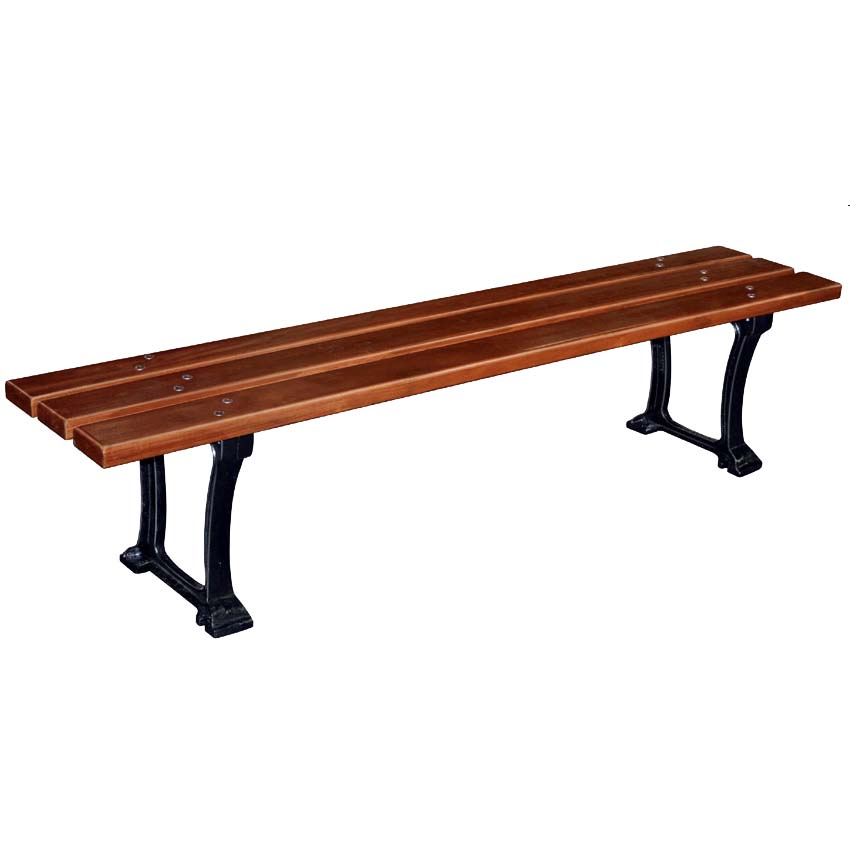 Banquette Aubagne lames bois exotique - L. 1800 mm