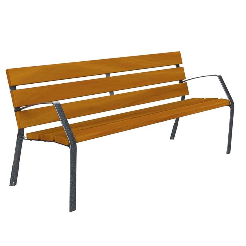 Banc public Le Puy 6 lames - L. 1800 mm