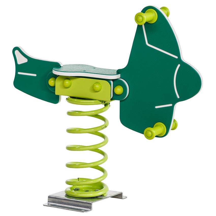 Jeu extérieur à ressort - Figurine Avion - Sur platine