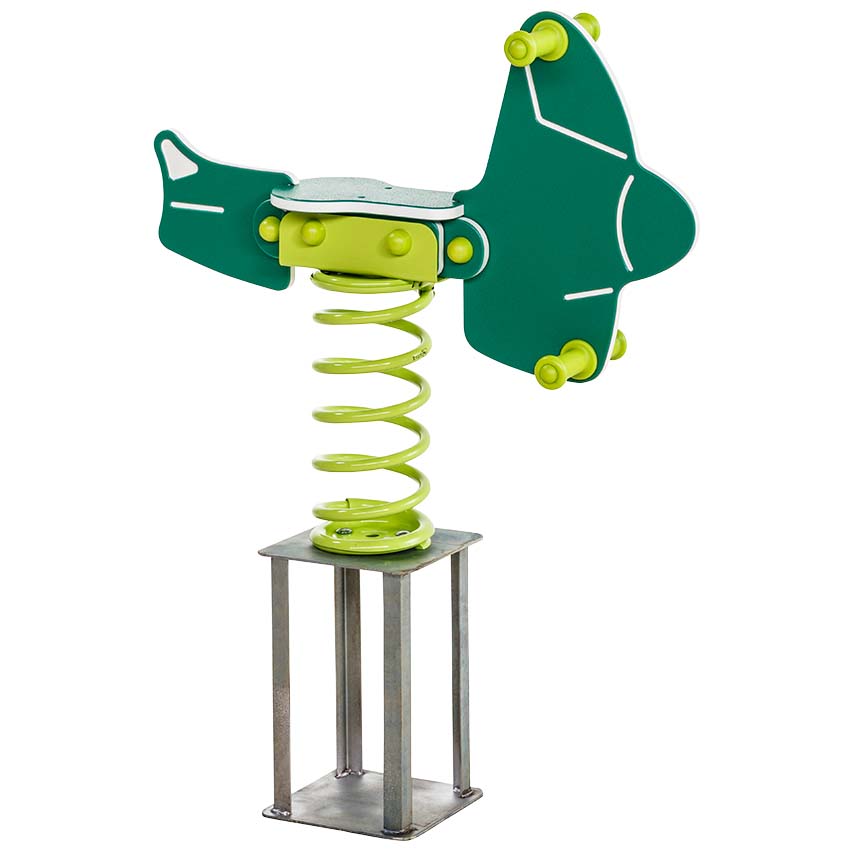 Jeu extérieur à ressort - Figurine Avion - A sceller