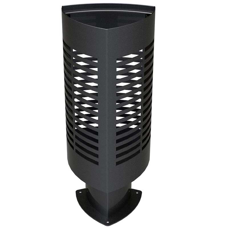 Corbeille acier Milan 50L -  Gris martelé