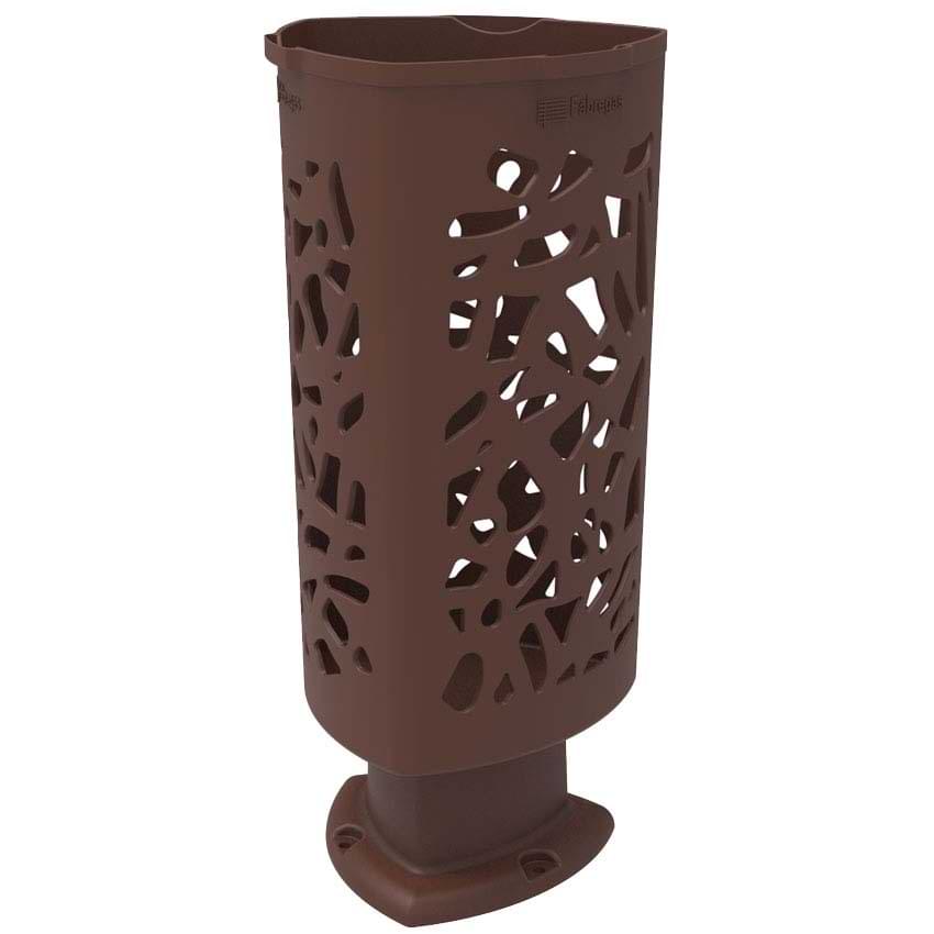 Corbeille Raffia PEHD 57L - Marron RAL 8017