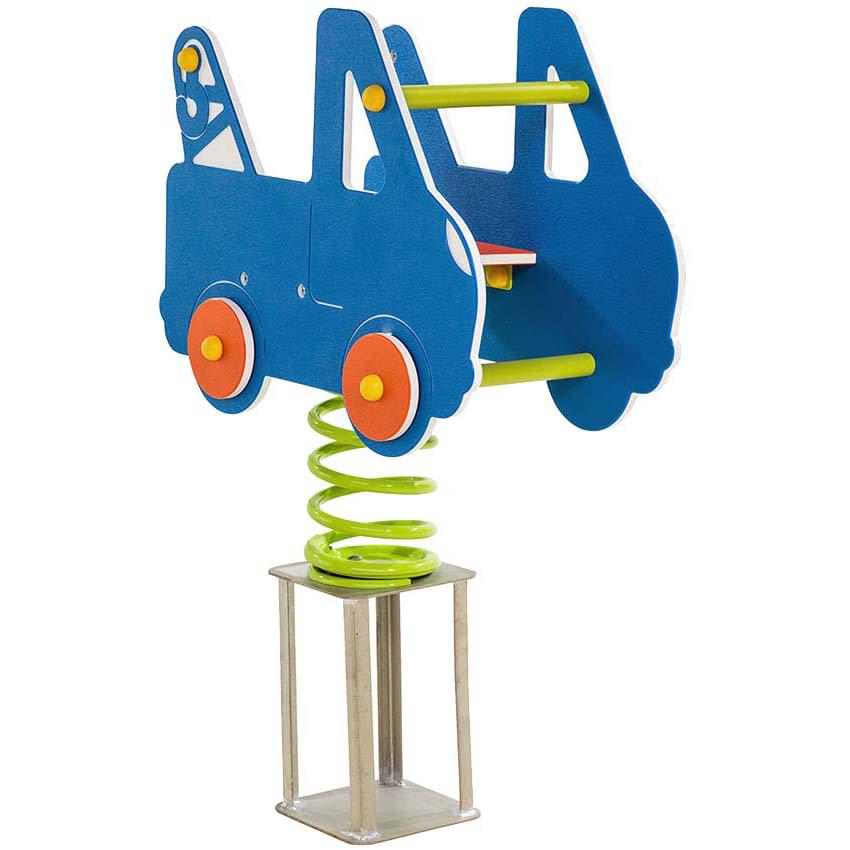 Jeu extérieur à ressort  2 faces - Figurine Dépanneuse - A sceller