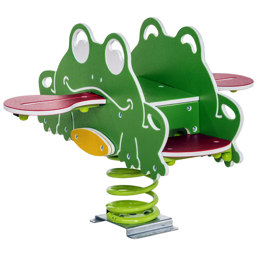 Jeu extérieur à ressort  4 places - Figurine Grenouille - Sur platine