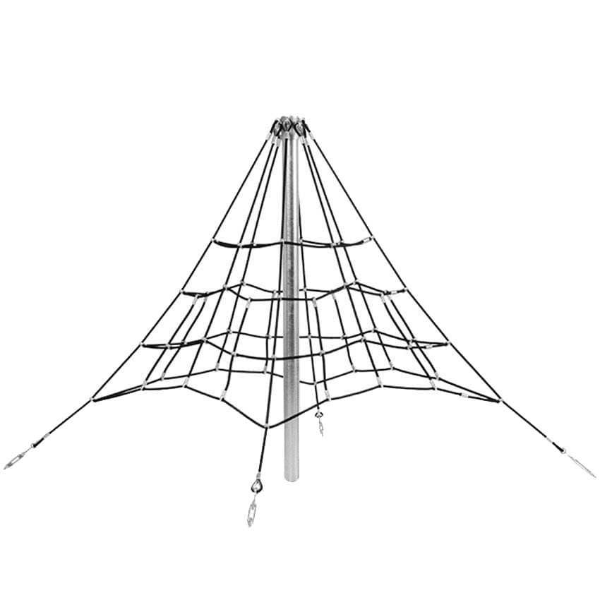 Jeu pyramide en filet de corde armée - H. 2 m