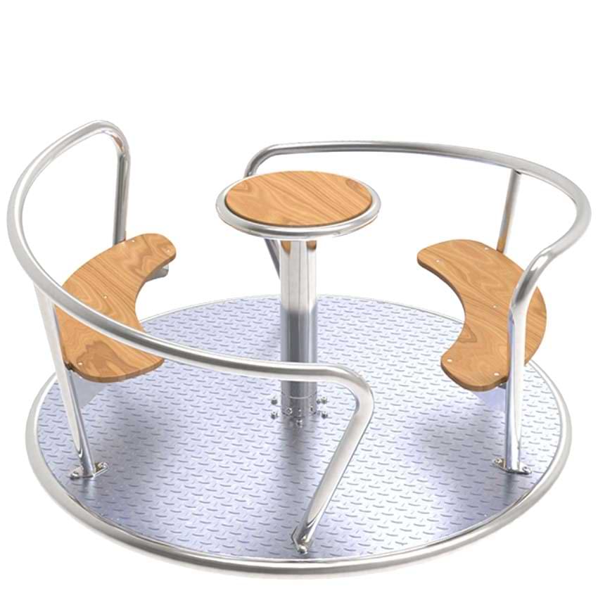 Tourniquet Windy inox & bois - Diamètre 1,50 m