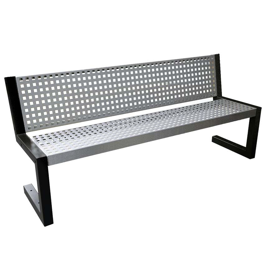 Banc public acier Nancy - L. 186 cm