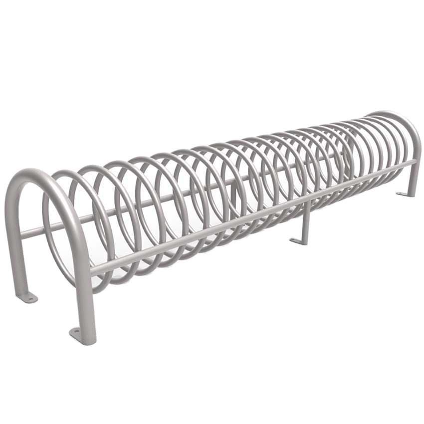 Rack range-vélos Spirale 10 places - L. 2040 mm - Gris RAL 9006