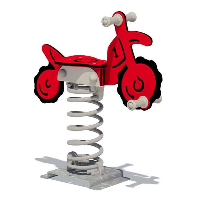 Jeu extérieur à ressort - Figurine Moto - Sur platine