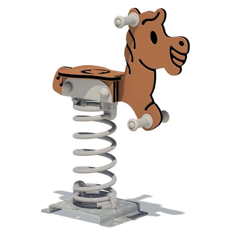 Jeu extérieur à ressort - Figurine Poney - Sur platine