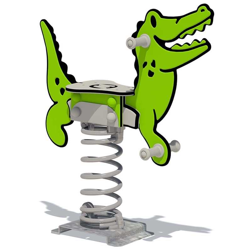 Jeu extérieur à ressort - Figurine Croco - Sur platine