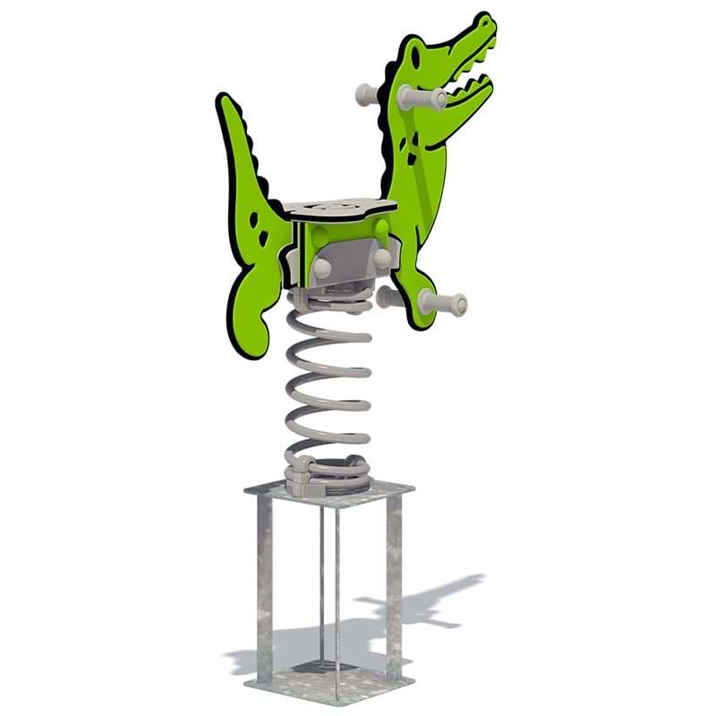 Jeu extérieur à ressort - Figurine Croco - A sceller