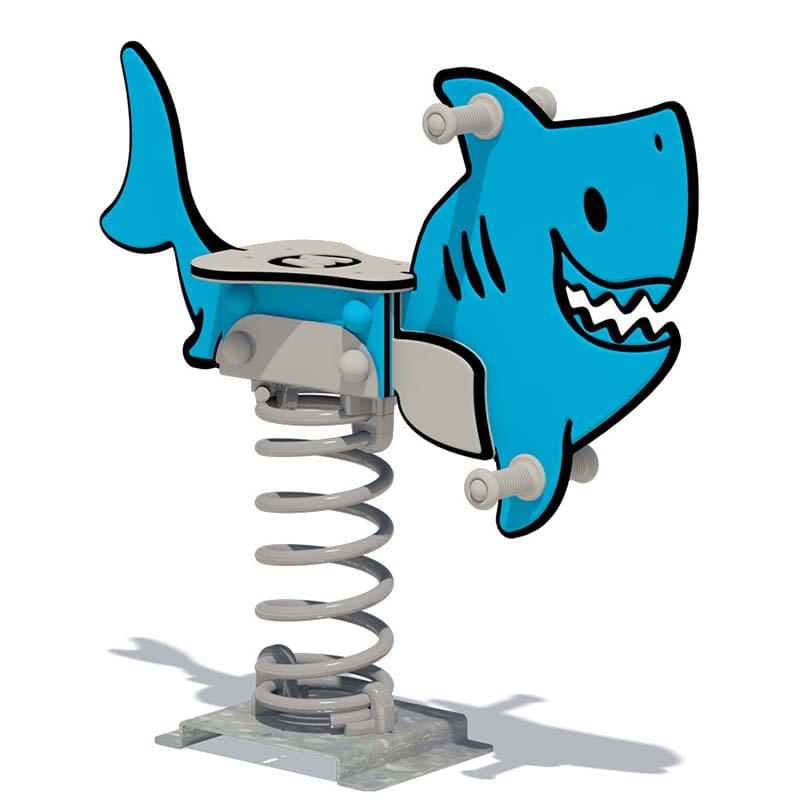 Jeu extérieur à ressort - Figurine Requin - Sur platine