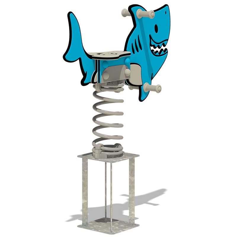 Jeu extérieur à ressort - Figurine Requin - A sceller
