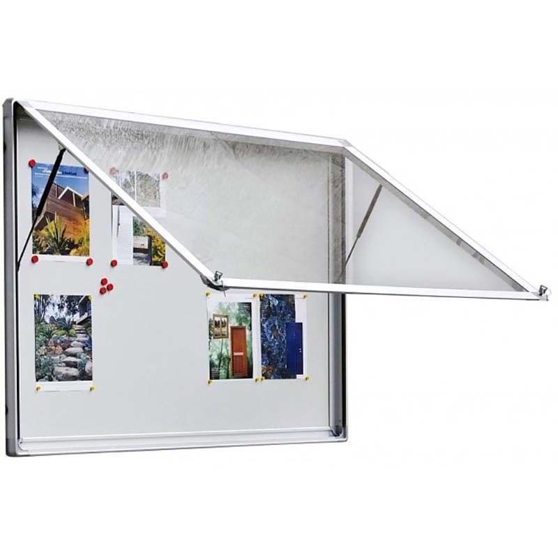 Vitrine extérieure coins arrondis NF - Porte levante - Format 24 A4