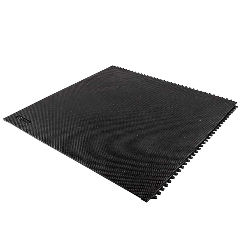 Dalle sol amortissante caoutchouc - 91 X 91 cm - Noir
