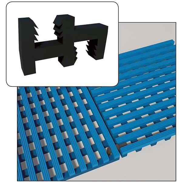 Connecteur d'angle à 90° pour caillebotis Akwadek