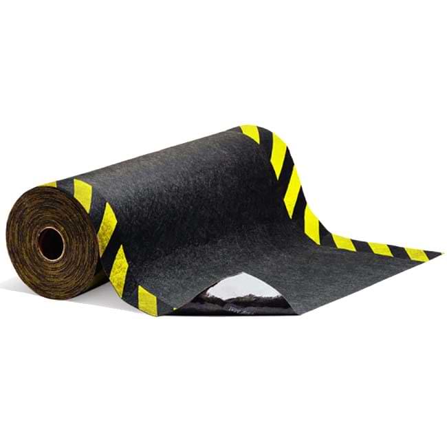 Tapis adhésif PIG Grippy® avec bandes signalisation - 91 cm X 30 m