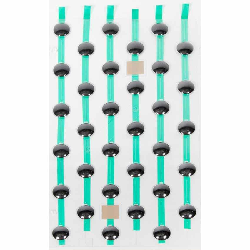 Plaque plots podotactiles D. 25 mm - 405 X 225 mm - Noir