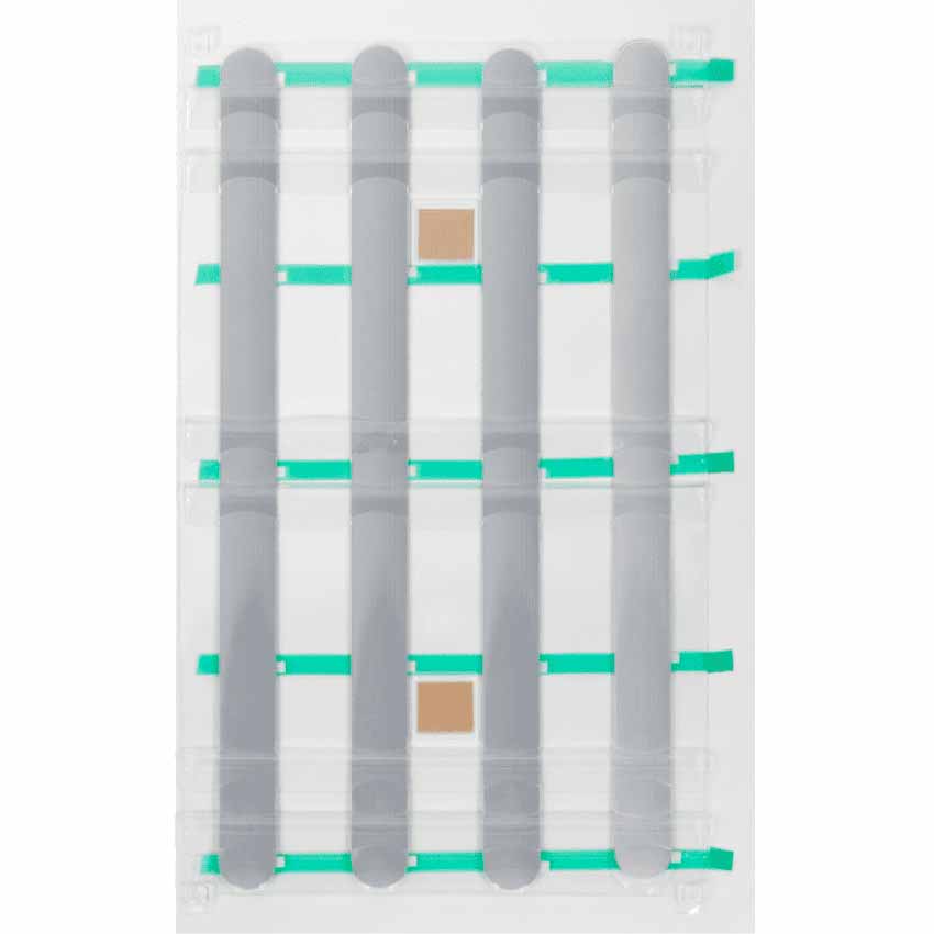 Plaque bandes de guidages L. 25 mm -  405 X 240 mm - Gris