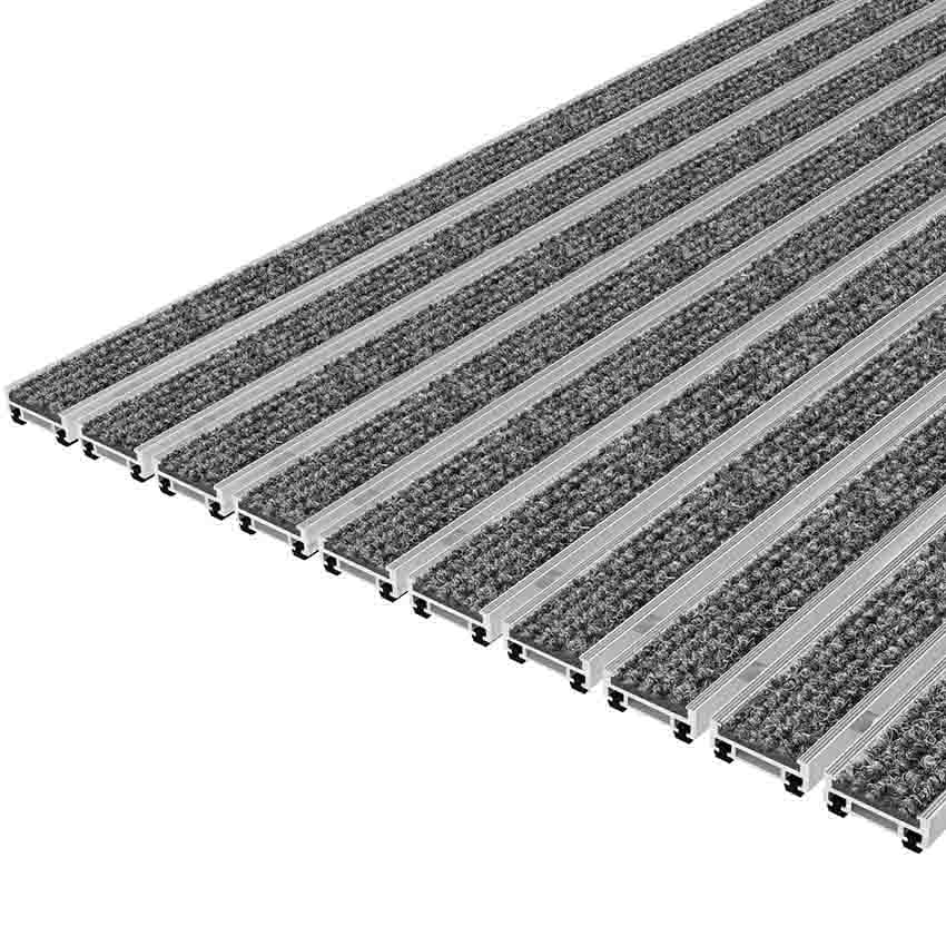 Tapis intérieur structure aluminium Haute résistance H. 10 mm (Prix au m²)