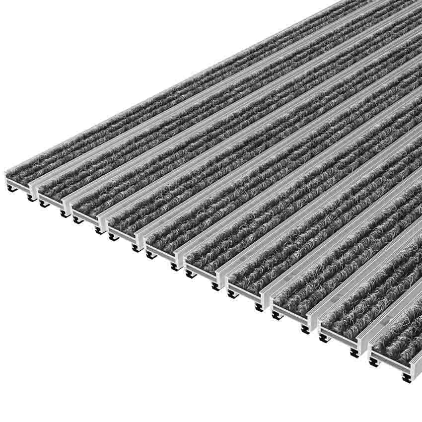 Tapis intérieur structure aluminium Haute résistance H. 17 mm (Prix au m²)