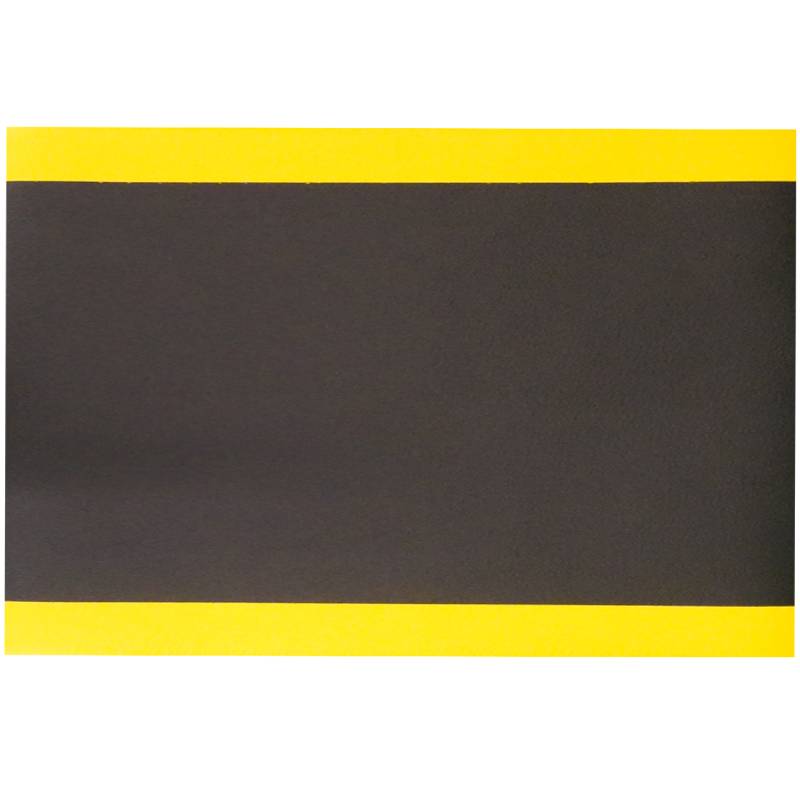 Tapis anti-fatigue Confort+ - Noir - Bordures jaunes - 91 X 250 cm