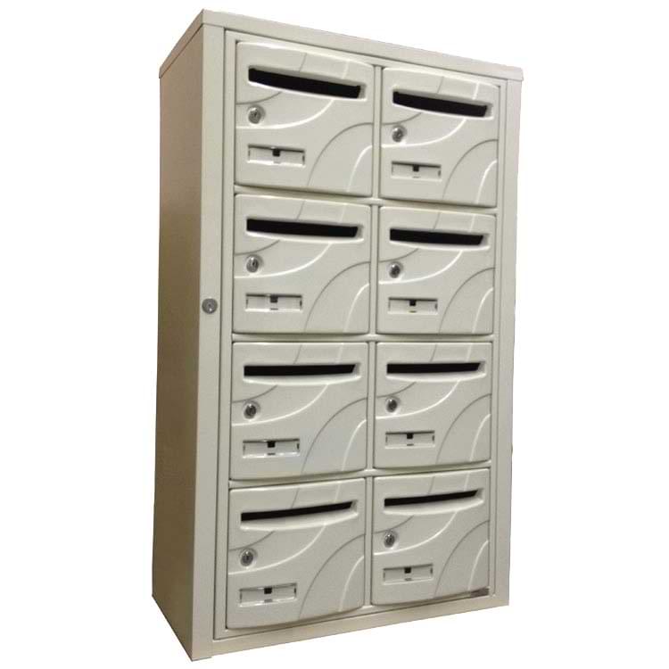 Bloc BAL intérieur Expresso - 2 colonnes X 4 cases (B8) - RAL 1013