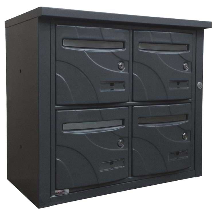 Bloc BAL extérieur Expresso - 2 colonnes X 2 cases (B4) - RAL 7024