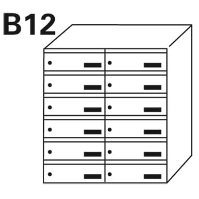 Bloc BAL Origami - 2 colonnes X 6 cases (B12)