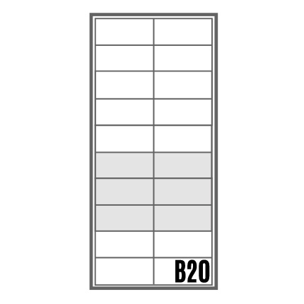 Bloc BAL Auteuil - 2 colonnes X 10 cases (B20)