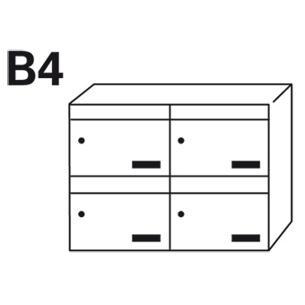 Bloc BAL Velin - 2 colonnes X 2 cases (B4)