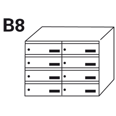 Bloc BAL Auteuil - 2 colonnes X 4 cases (B8)