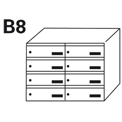 Bloc BAL Origami - 2 colonnes X 4 cases (B8)