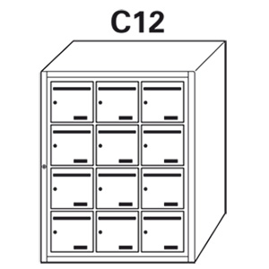 BAL Inox Embrun - 3 colonnes X 4 cases (C12)