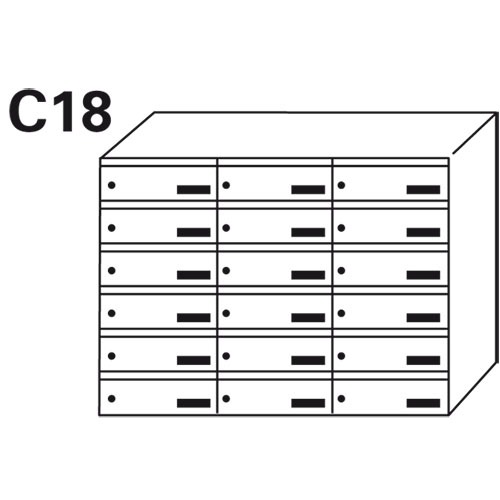 Bloc BAL Origami - 3 colonnes X 6 cases (C18)