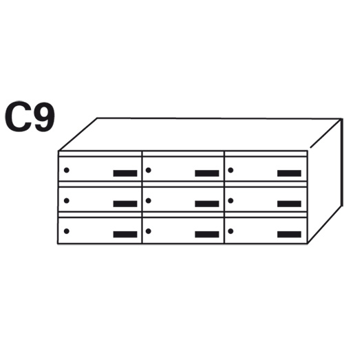 Bloc BAL Crepon - 3 colonnes X 3 cases (C9)