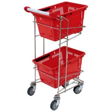 Chariot porte-paniers de magasin