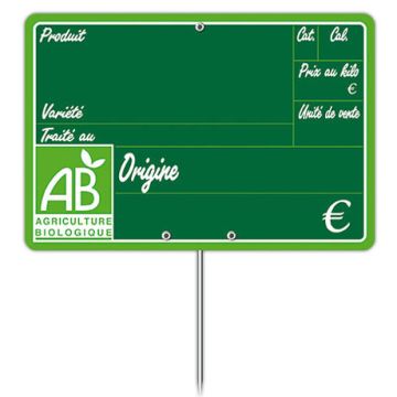 Etiquette prix Fruits et légumes Bio - A pique