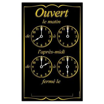 Pendulette affichage des horaires - Noir