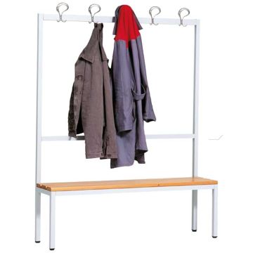 Banc vestiaire à patères simple face